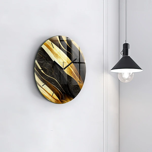Wanduhr rund Elegante Abstraktion
