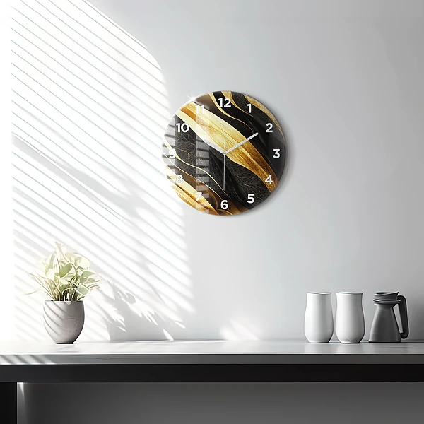 Wanduhr rund Elegante Abstraktion