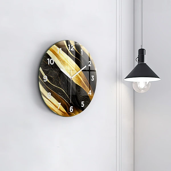 Wanduhr rund Elegante Abstraktion