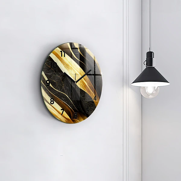 Wanduhr rund Elegante Abstraktion