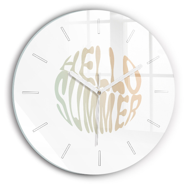 Wanduhr rund mit motiv Hallo Sommer!