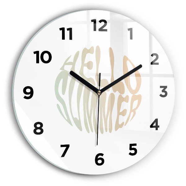 Wanduhr rund mit motiv Hallo Sommer!