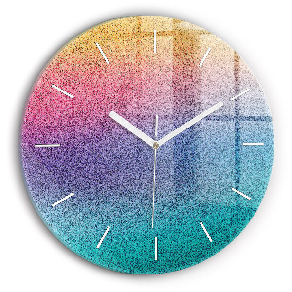 Wanduhr rund Muster mit Farbverlauf