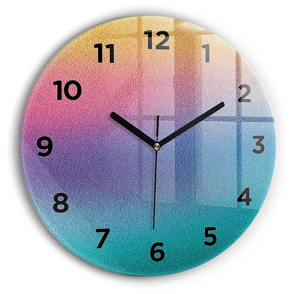 Wanduhr rund Muster mit Farbverlauf