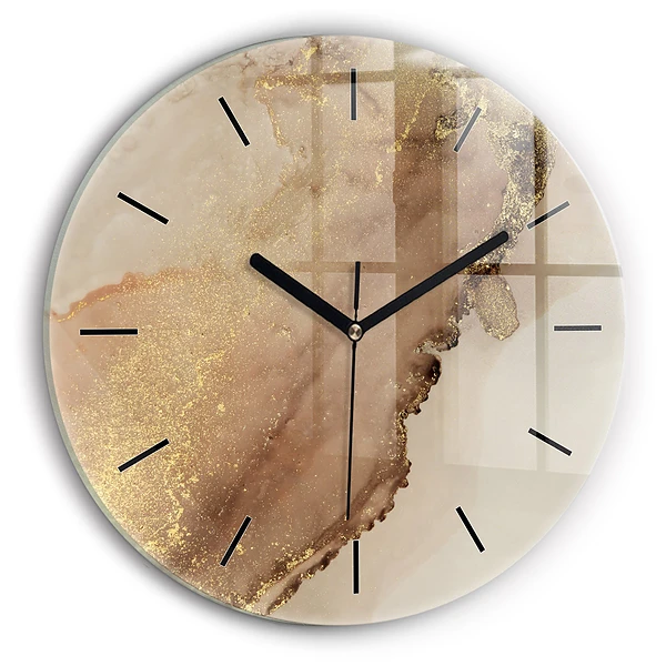 Wanduhr rund Beigefarbene moderne Kunst