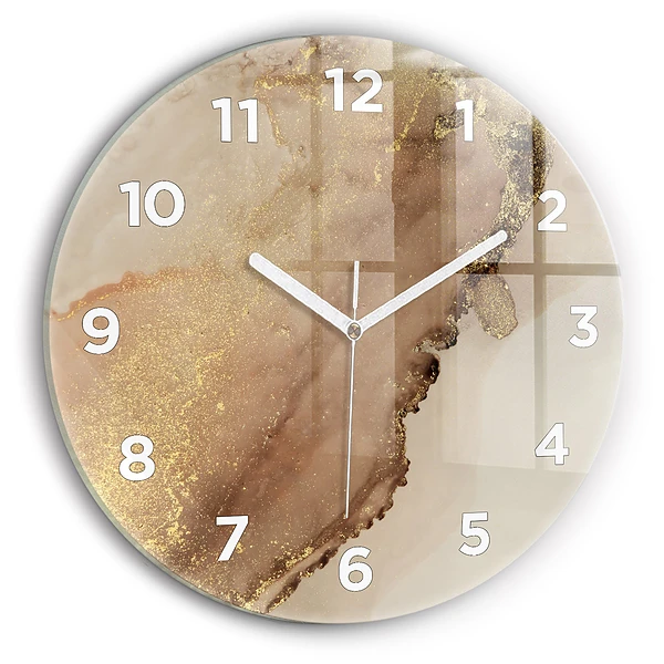 Wanduhr rund Beigefarbene moderne Kunst