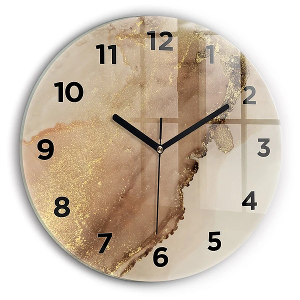 Wanduhr rund Beigefarbene moderne Kunst
