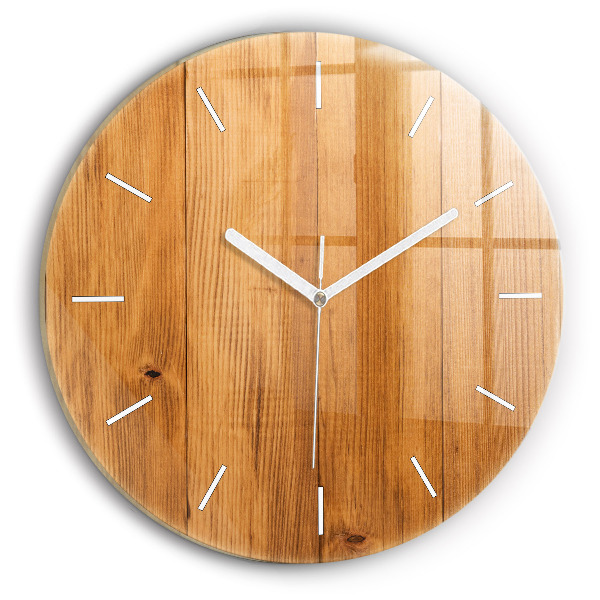 Wanduhr rund mit motiv Hölzerne Bretter