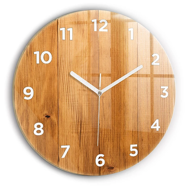 Wanduhr rund mit motiv Hölzerne Bretter