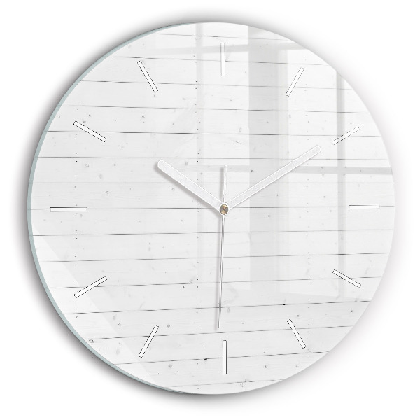 Wanduhr rund mit motiv Holzplatten-Muster