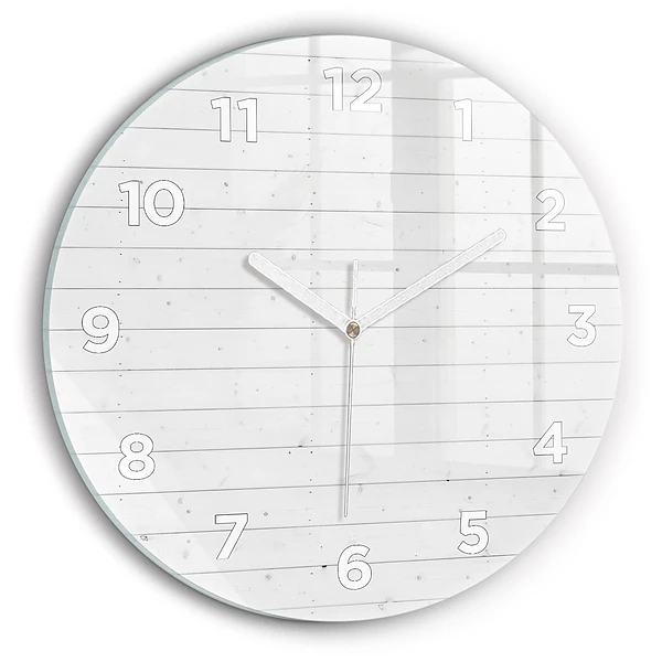 Wanduhr rund mit motiv Holzplatten-Muster