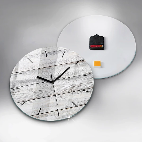 Wanduhr rund mit motiv Bemalte Bretter