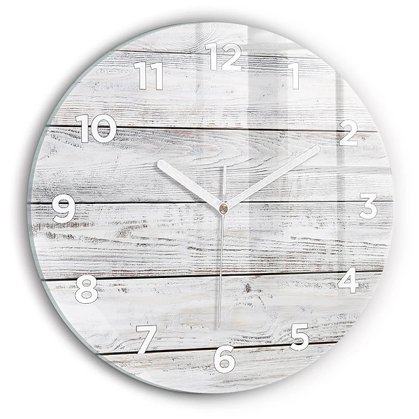 Wanduhr rund mit motiv Bemalte Bretter