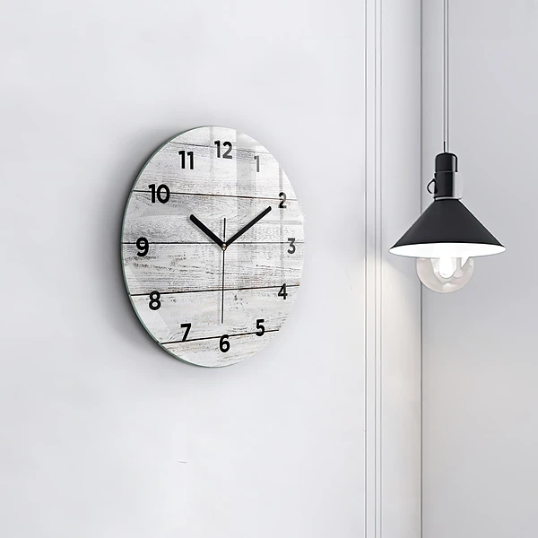 Wanduhr rund mit motiv Bemalte Bretter