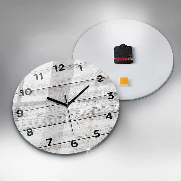 Wanduhr rund mit motiv Bemalte Bretter