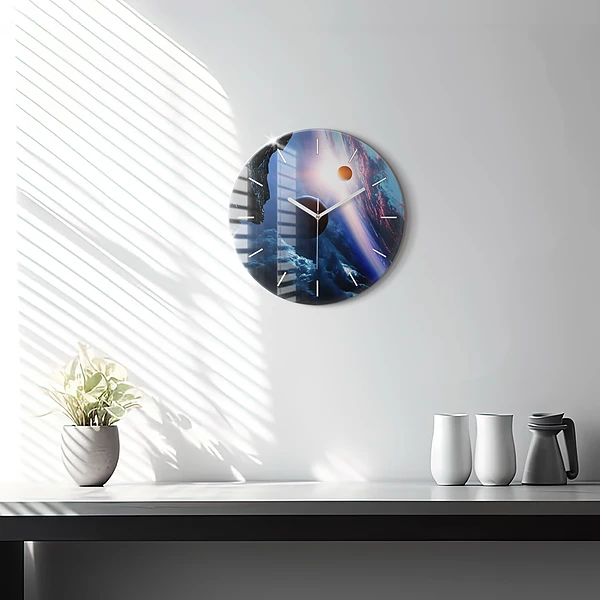 Wanduhr rund mit motiv Große Galaxie