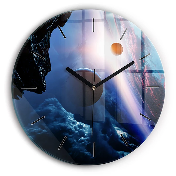 Wanduhr rund mit motiv Große Galaxie