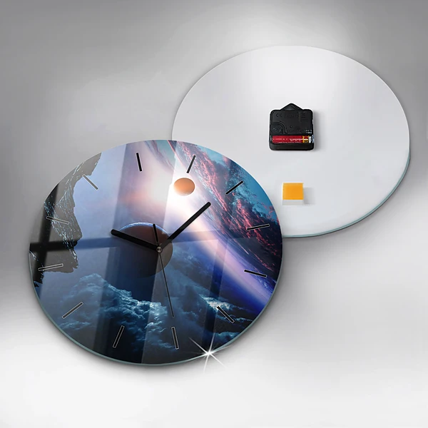 Wanduhr rund mit motiv Große Galaxie