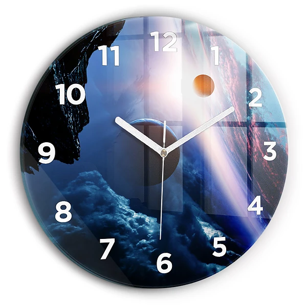 Wanduhr rund mit motiv Große Galaxie