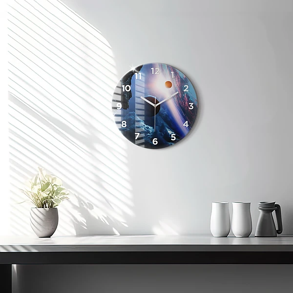 Wanduhr rund mit motiv Große Galaxie