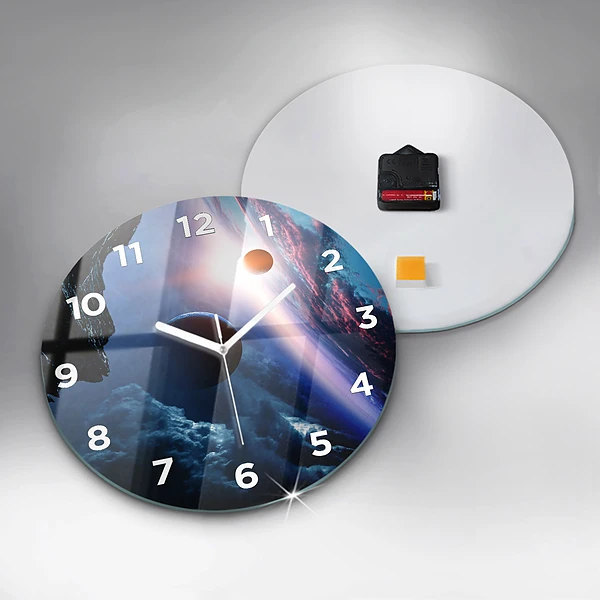 Wanduhr rund mit motiv Große Galaxie