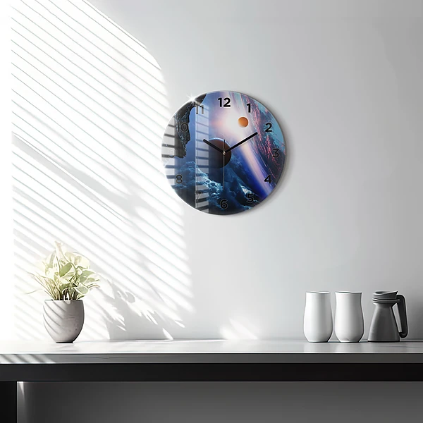 Wanduhr rund mit motiv Große Galaxie