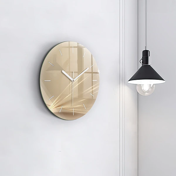 Wanduhr rund Abstraktes Licht