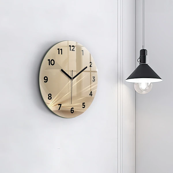 Wanduhr rund Abstraktes Licht