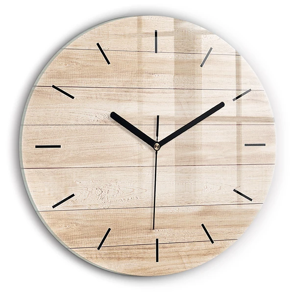 Wanduhr glas rund Hölzerne Textur