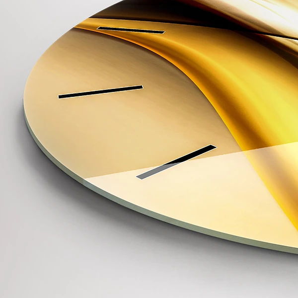 Wanduhr glas rund Abstrakte Welle