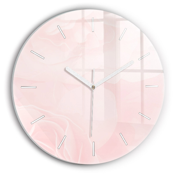 Wanduhr rund mit motiv Blühende Rosen