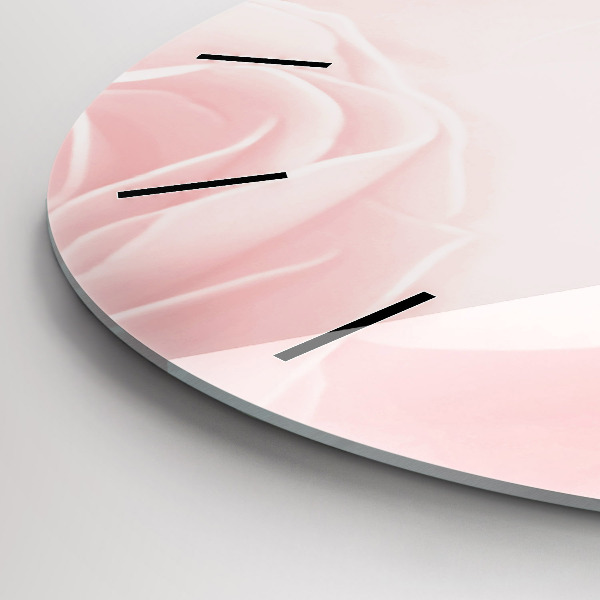 Wanduhr rund mit motiv Blühende Rosen