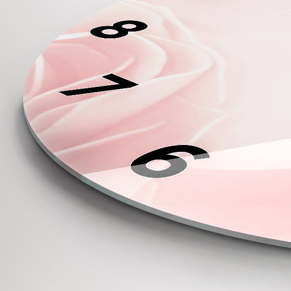 Wanduhr rund mit motiv Blühende Rosen