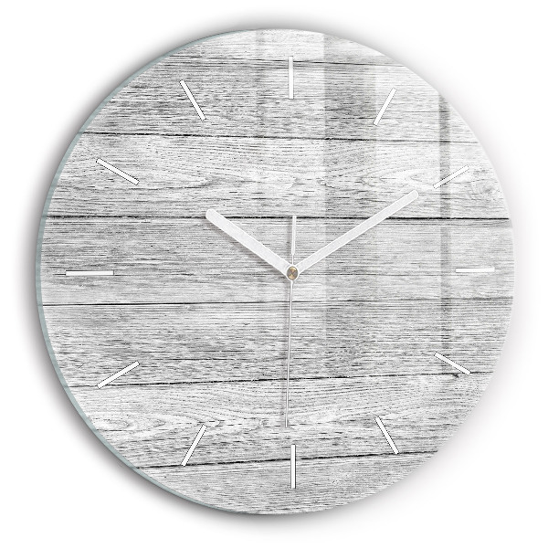 Wanduhr glas rund Holztafeln