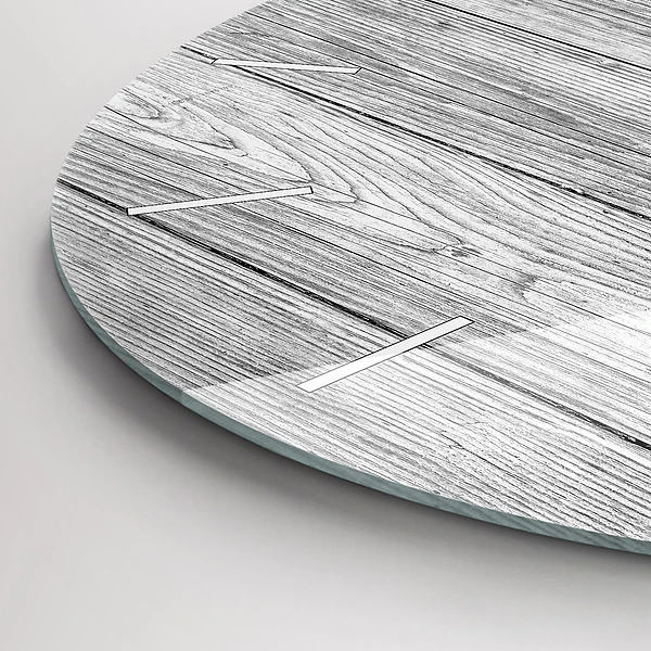 Wanduhr glas rund Holztafeln