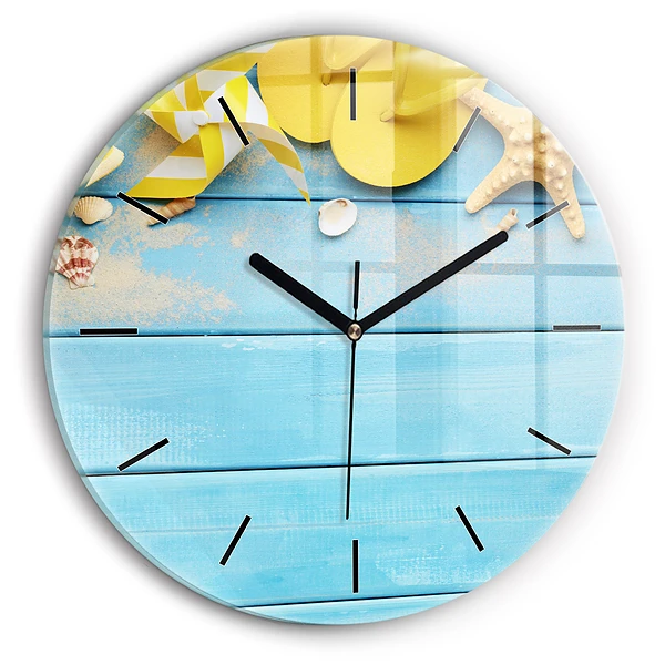 Wanduhr rund Strandzubehör und Tafeln