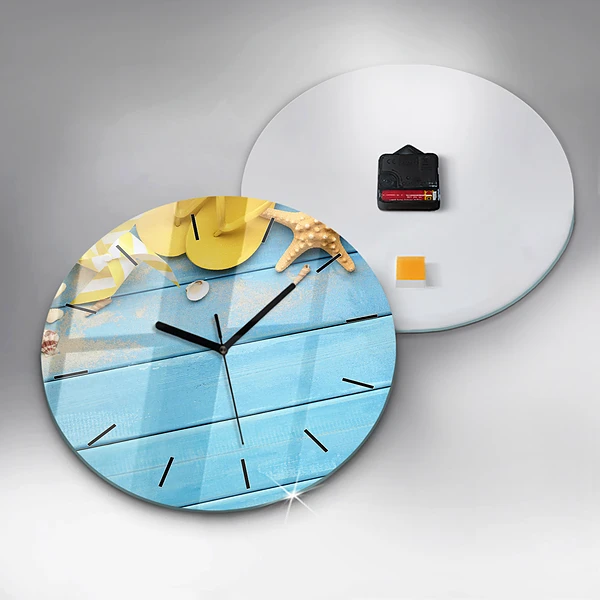 Wanduhr rund Strandzubehör und Tafeln