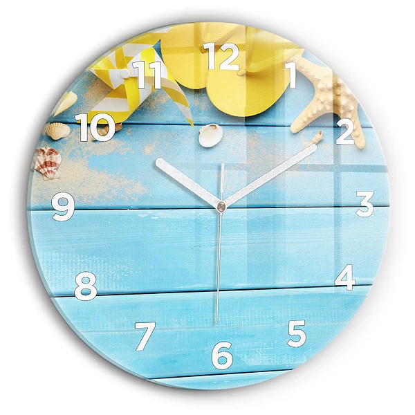 Wanduhr rund Strandzubehör und Tafeln