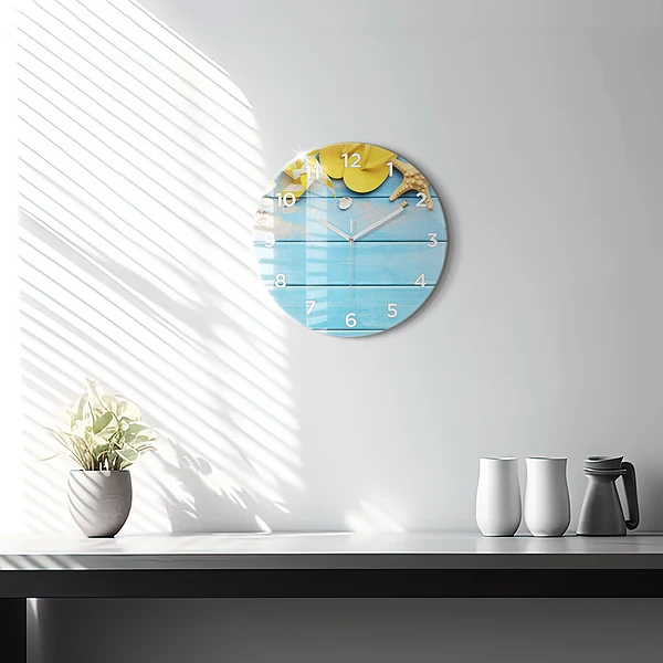 Wanduhr rund Strandzubehör und Tafeln