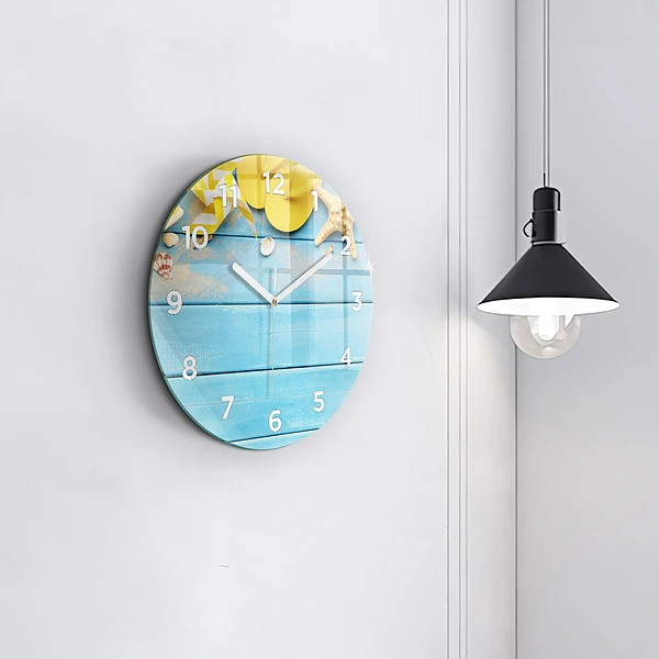Wanduhr rund Strandzubehör und Tafeln