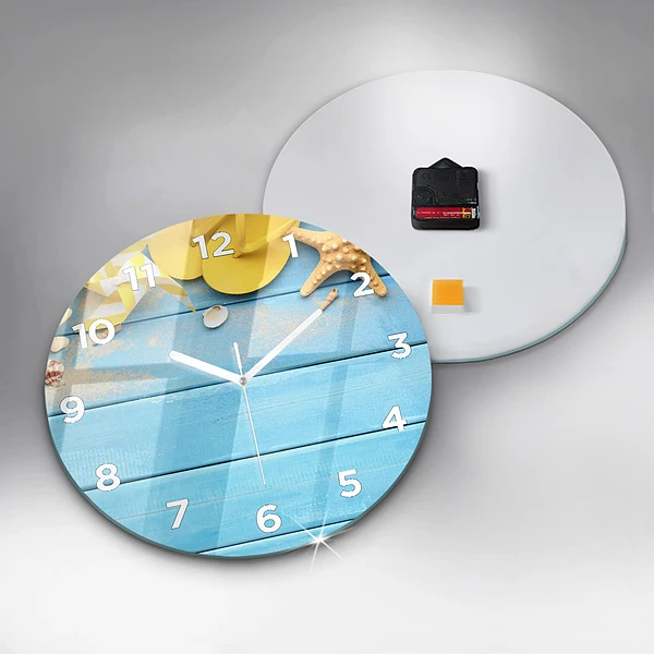 Wanduhr rund Strandzubehör und Tafeln