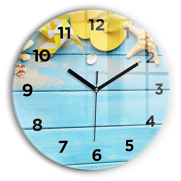 Wanduhr rund Strandzubehör und Tafeln