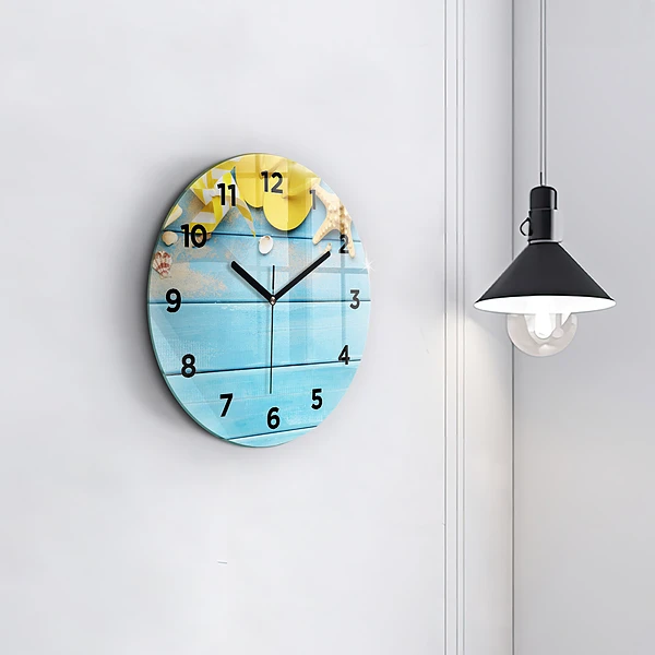 Wanduhr rund Strandzubehör und Tafeln