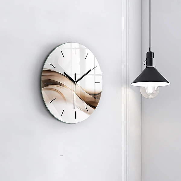 Wanduhr rund mit motiv Abstrakte Linie