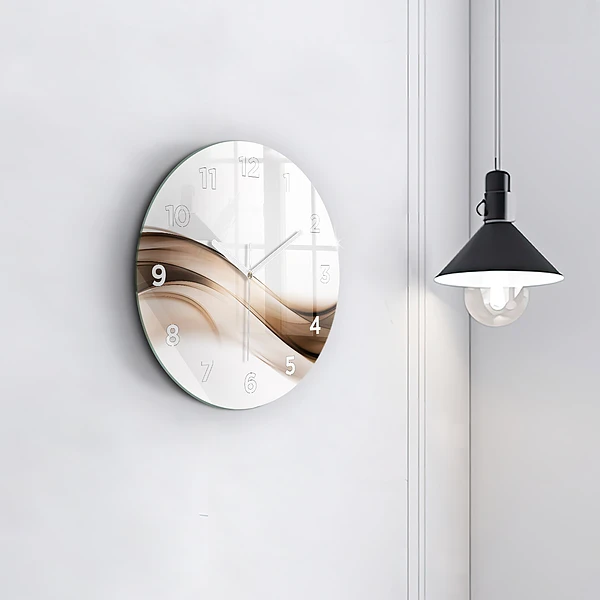 Wanduhr rund mit motiv Abstrakte Linie
