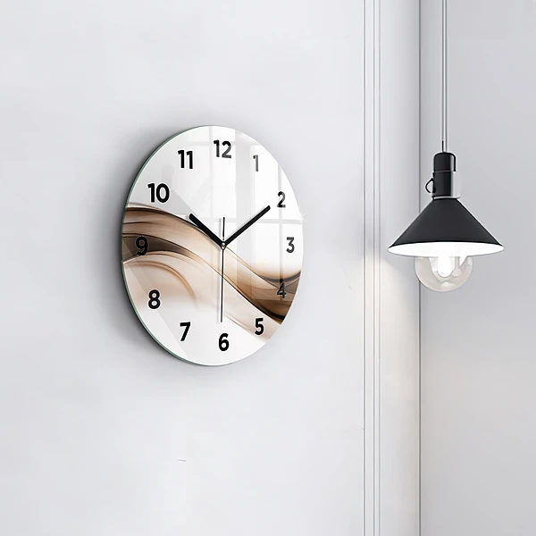 Wanduhr rund mit motiv Abstrakte Linie