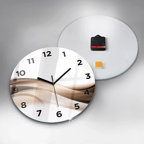 Wanduhr rund mit motiv Abstrakte Linie
