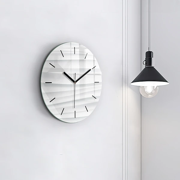 Wanduhr rund Textur der Wellen