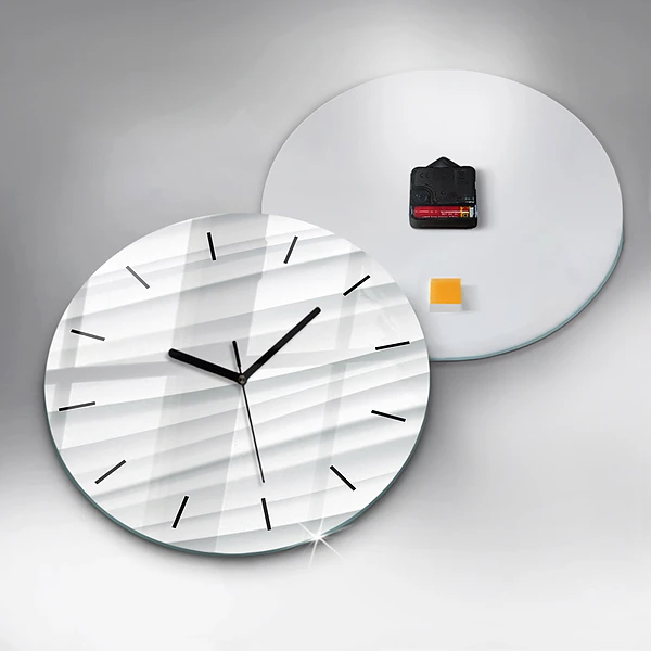 Wanduhr rund Textur der Wellen