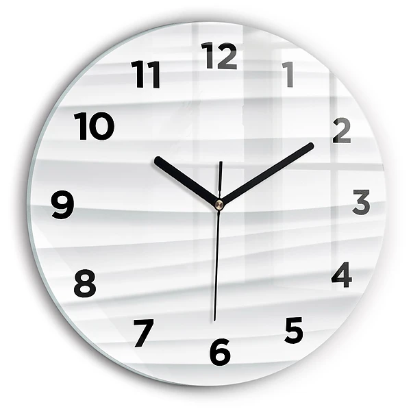 Wanduhr rund Textur der Wellen